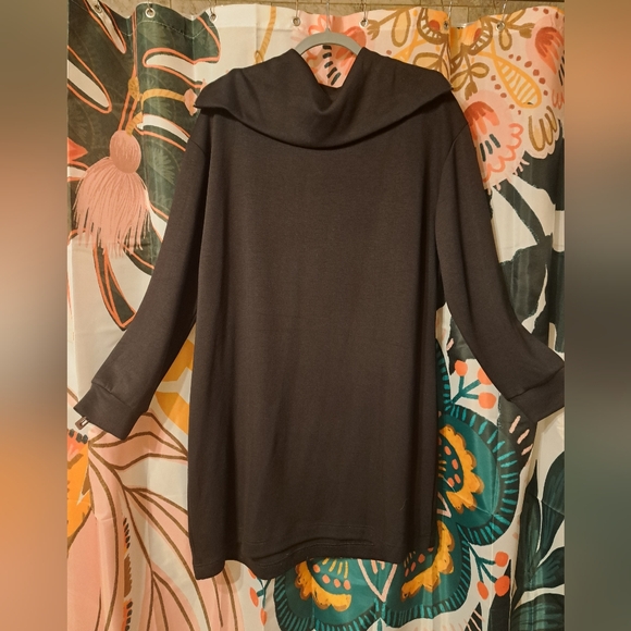 Black Quarter Zip Mini Dress - Picture 3 of 3